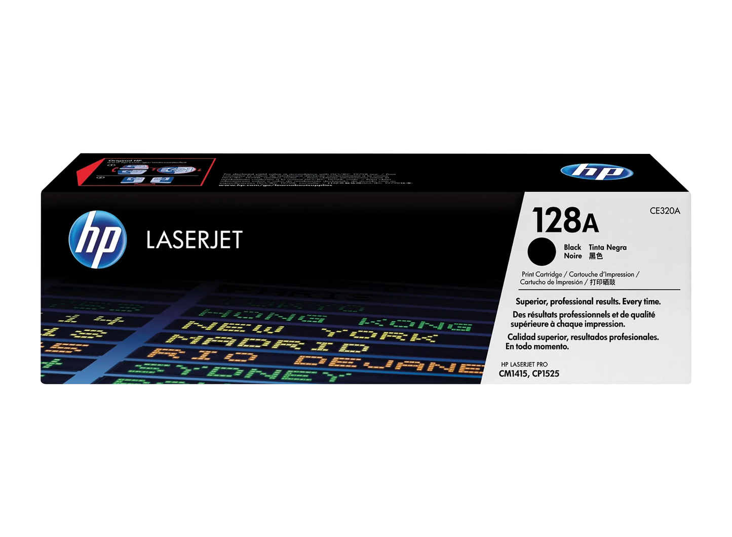 HP 128A (CE320A) Tonerkartusche Schwarz – Original für HP Color LaserJet CM1415 / CP1525 – ca. 2.000 Seiten