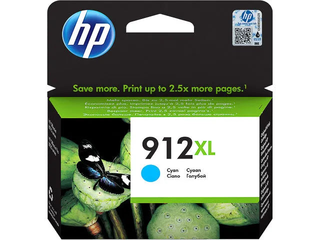 HP 912XL Cyan Druckerpatrone (3YL81AE) – Original, hohe Reichweite & brillante Farben
