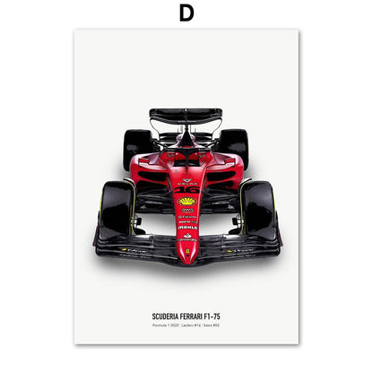 Poster Formel 1 Rennwagen Helm Rennfahrername I Deko Print ohne Rahmen