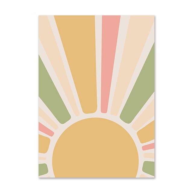 Poster Kinderzimmer Bilder Regenbogen Mond Wolken I Kinderzimmer & Babyzimmer Bilder I Wand Deko I Kunstdruck I Deko Print I ohne Rahmen