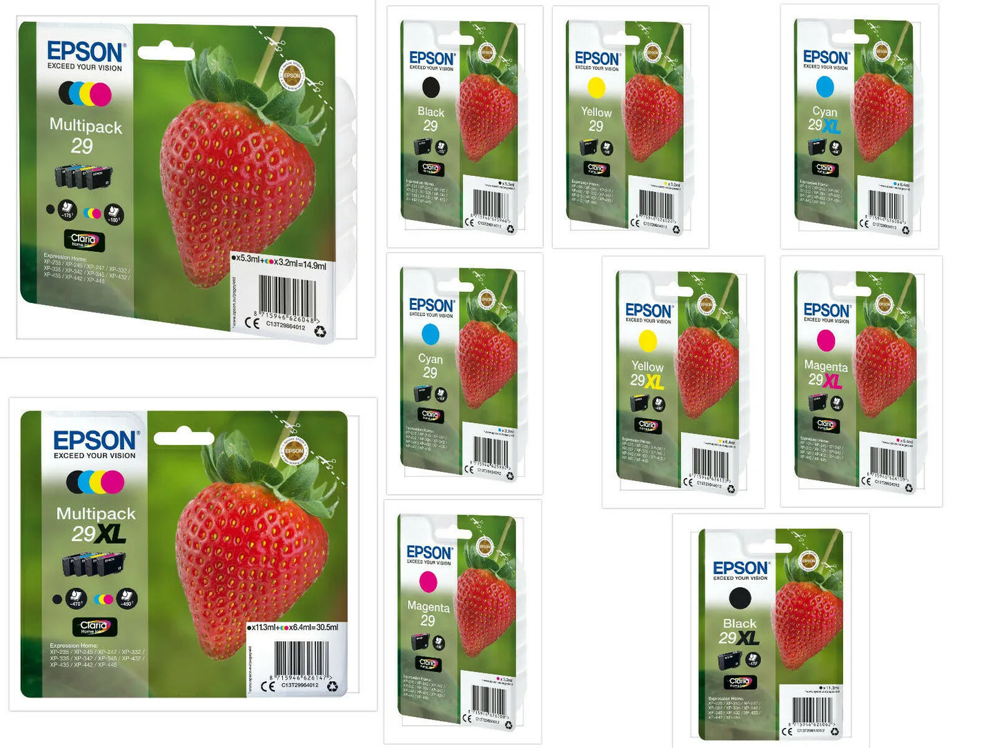 EPSON 29 / 29XL T298x / T299x Original Tintenpatronen – freie Farbauswahl